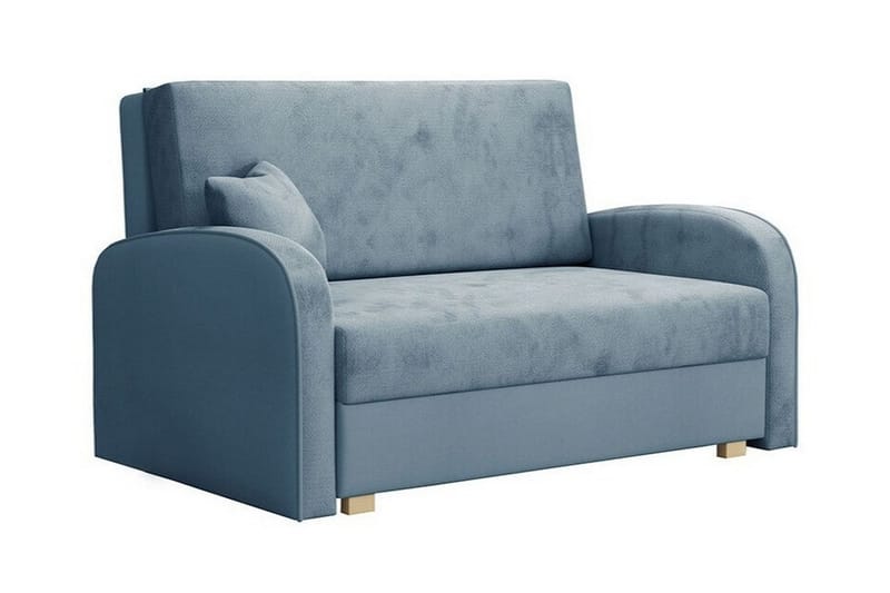 Denegal 2-sits liten bäddsoffa i Sammet, Blå
