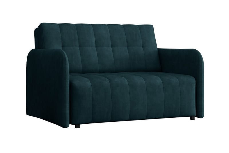 Denegal 2-sits liten bäddsoffa i Sammet, Blå