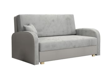Denegal 2-sits liten bäddsoffa i Sammet - Grå - Möbler - Soffa - Bäddsoffa - 2 sits bäddsoffa