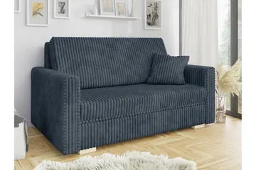 Denegal 2-sits liten bäddsoffa i Sammet - Grå - Möbler - Soffa - Bäddsoffa - 2 sits bäddsoffa