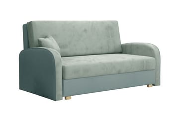 Denegal 2-sits liten bäddsoffa i Sammet - Grön - Möbler - Soffa - Bäddsoffa - 2 sits bäddsoffa