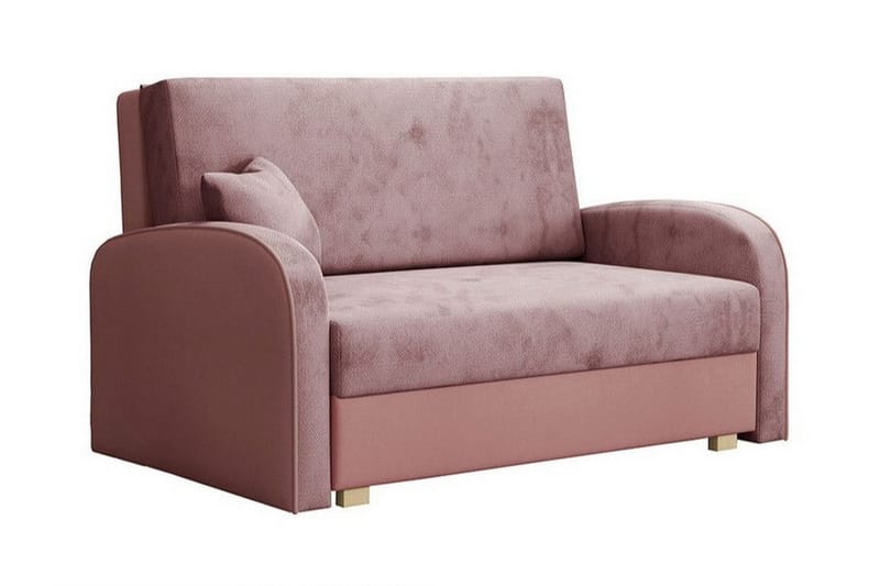 Denegal 2-sits liten bäddsoffa i Sammet, Rosa