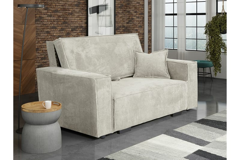 Denegal 2-sits liten bäddsoffa i Tyg - Beige - Möbler - Soffa - Bäddsoffa - 2 sits bäddsoffa