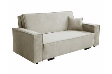 Denegal 2-sits liten bäddsoffa i Tyg - Beige - Möbler - Soffa - Bäddsoffa - 2 sits bäddsoffa