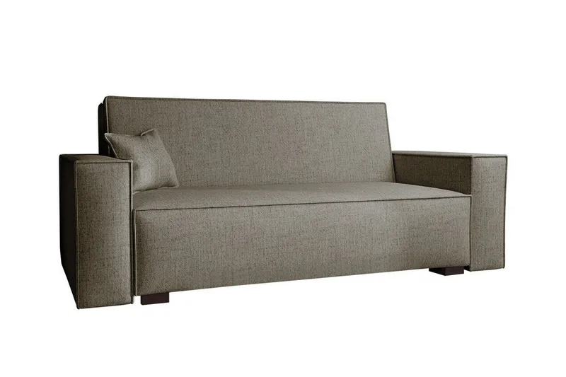 Denegal 2-sits liten bäddsoffa i Tyg, Brun , Beige