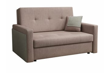 Denegal 2-sits liten bäddsoffa i Tyg - Brun - Möbler - Soffa - Bäddsoffa - 2 sits bäddsoffa