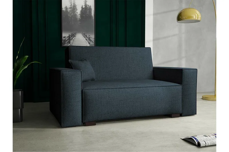 Denegal 2-sits liten bäddsoffa i Tyg - Grå - Möbler - Soffa - Bäddsoffa - 2 sits bäddsoffa