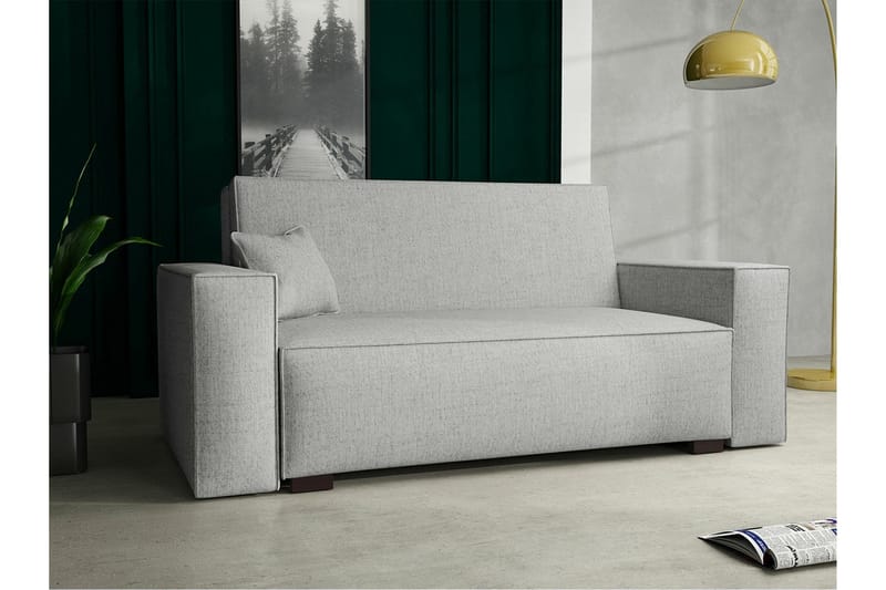 Denegal 2-sits liten bäddsoffa i Tyg - Grå - Möbler - Soffa - Bäddsoffa - 2 sits bäddsoffa