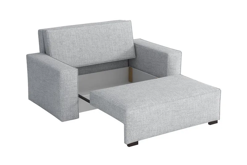 Denegal 2-sits liten bäddsoffa i Tyg - Grå - Möbler - Soffa - Bäddsoffa - 2 sits bäddsoffa