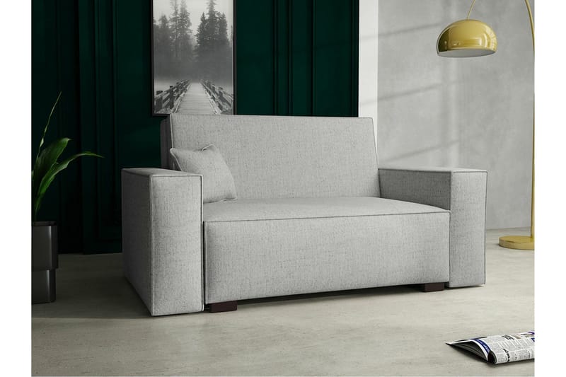 Denegal 2-sits liten bäddsoffa i Tyg - Grå - Möbler - Soffa - Bäddsoffa - 2 sits bäddsoffa