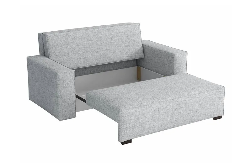 Denegal 2-sits liten bäddsoffa i Tyg - Grå - Möbler - Soffa - Bäddsoffa - 2 sits bäddsoffa