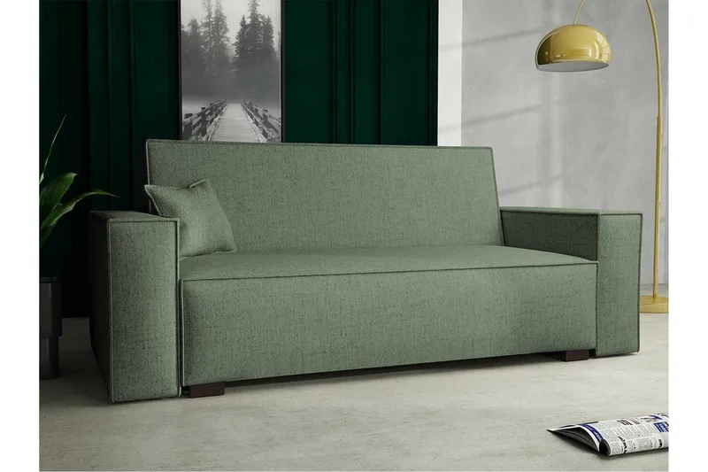 Denegal 2-sits liten bäddsoffa i Tyg - Grön - Möbler - Soffa - Bäddsoffa - 2 sits bäddsoffa