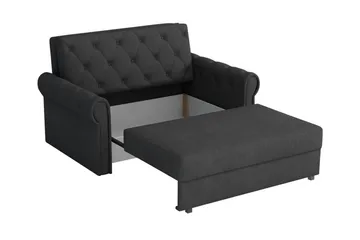 Denegal 2-sits liten bäddsoffa i Plysch - Grå - Möbler - Soffa - Bäddsoffa - 2 sits bäddsoffa