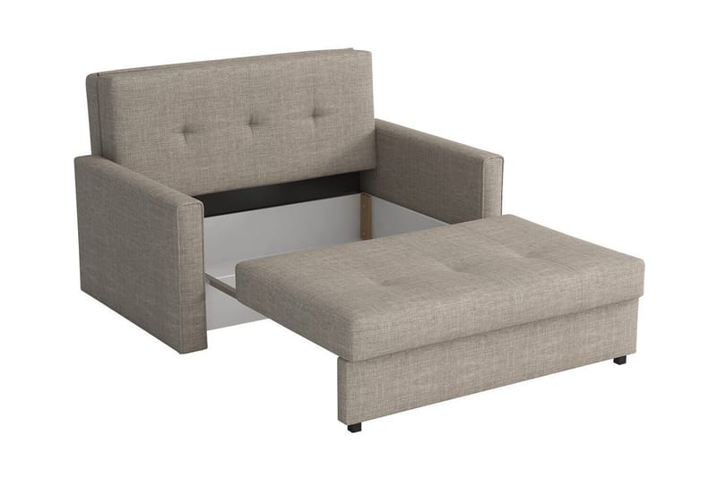 Denegal 2-sits liten bäddsoffa i Plysch - Brun - Möbler - Soffa - Bäddsoffa - 2 sits bäddsoffa