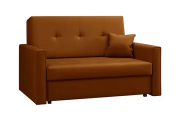 Denegal 2-sits liten bäddsoffa i Plysch - Gul - Möbler - Soffa - Bäddsoffa - 2 sits bäddsoffa