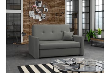 Denegal 2-sits liten bäddsoffa i Plysch - Grå - Möbler - Soffa - Bäddsoffa - 2 sits bäddsoffa