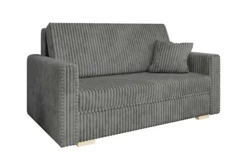 Denegal 2-sits liten bäddsoffa i Plysch - Grå - Möbler - Soffa - Bäddsoffa - 2 sits bäddsoffa