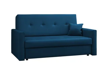 Denegal 2-sits liten bäddsoffa i Plysch - Blå - Möbler - Soffa - Bäddsoffa - 2 sits bäddsoffa