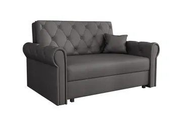 Denegal 2-sits liten bäddsoffa i Plysch - Grå - Möbler - Soffa - Bäddsoffa - 2 sits bäddsoffa