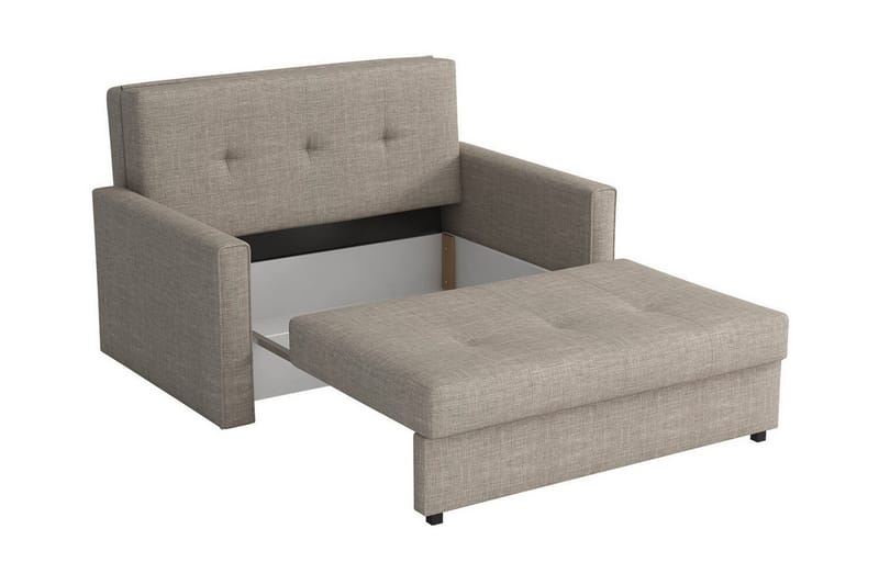 Denegal 2-sits liten bäddsoffa i Plysch - Grå - Möbler - Soffa - Bäddsoffa - 2 sits bäddsoffa