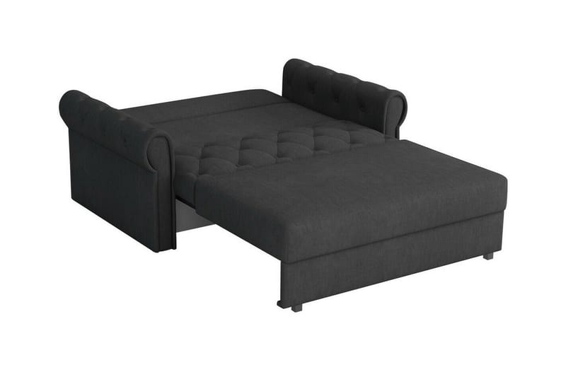 Denegal 2-sits liten bäddsoffa i Plysch - Grå - Möbler - Soffa - Bäddsoffa - 2 sits bäddsoffa