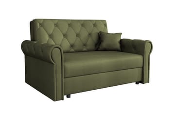 Denegal 2-sits liten bäddsoffa i Plysch - Grön - Möbler - Soffa - Bäddsoffa - 2 sits bäddsoffa