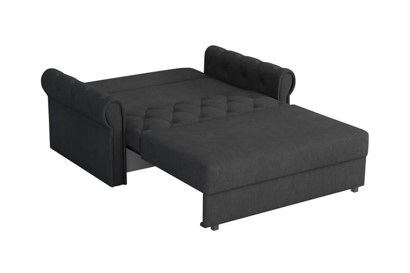 Denegal 2-sits liten bäddsoffa i Plysch - Grå - Möbler - Soffa - Bäddsoffa - 2 sits bäddsoffa