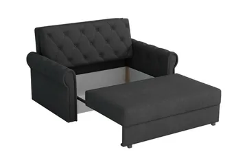 Denegal 2-sits liten bäddsoffa i Plysch - Beige - Möbler - Soffa - Bäddsoffa - 2 sits bäddsoffa