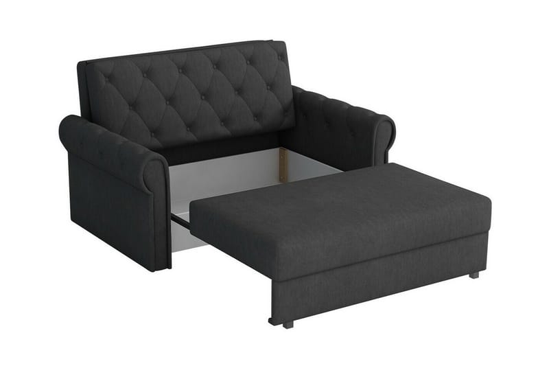 Denegal 2-sits liten bäddsoffa i Plysch - Beige - Möbler - Soffa - Bäddsoffa - 2 sits bäddsoffa