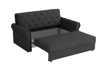 Denegal 2-sits liten bäddsoffa i Plysch - Blå - Möbler - Soffa - Bäddsoffa - 2 sits bäddsoffa