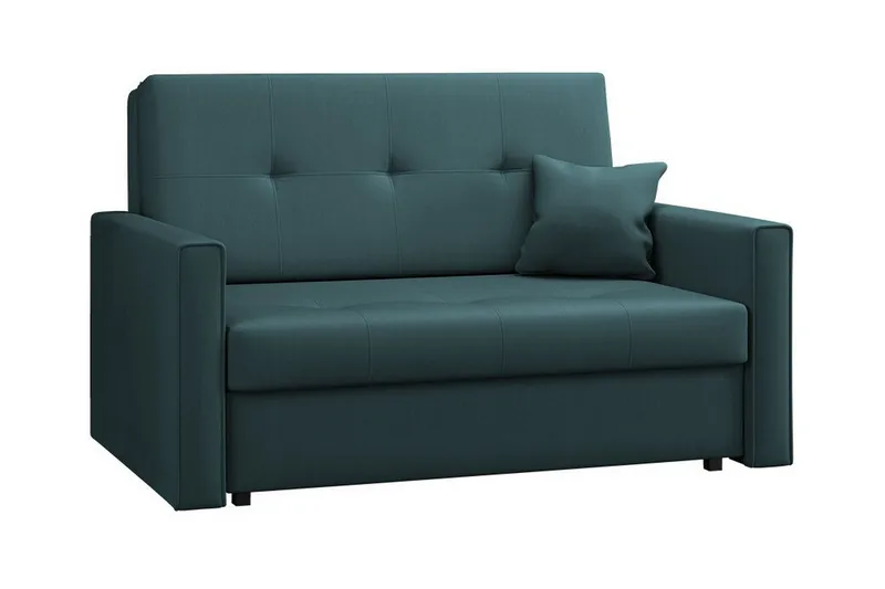 Denegal 2-sits liten bäddsoffa i Plysch, Blå , Grön