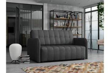 Denegal 2-sits liten bäddsoffa i Plysch - Grå - Möbler - Soffa - Bäddsoffa - 2 sits bäddsoffa