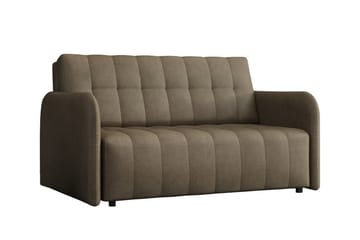 Denegal 2-sits liten bäddsoffa i Plysch - Brun - Möbler - Soffa - Bäddsoffa - 2 sits bäddsoffa