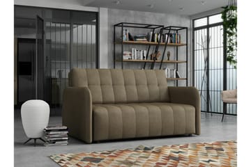 Denegal 2-sits liten bäddsoffa i Plysch - Brun - Möbler - Soffa - Bäddsoffa - 2 sits bäddsoffa