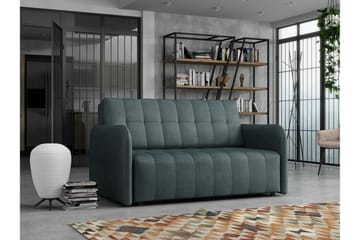 Denegal 2-sits liten bäddsoffa i Plysch - Grå - Möbler - Soffa - Bäddsoffa - 2 sits bäddsoffa