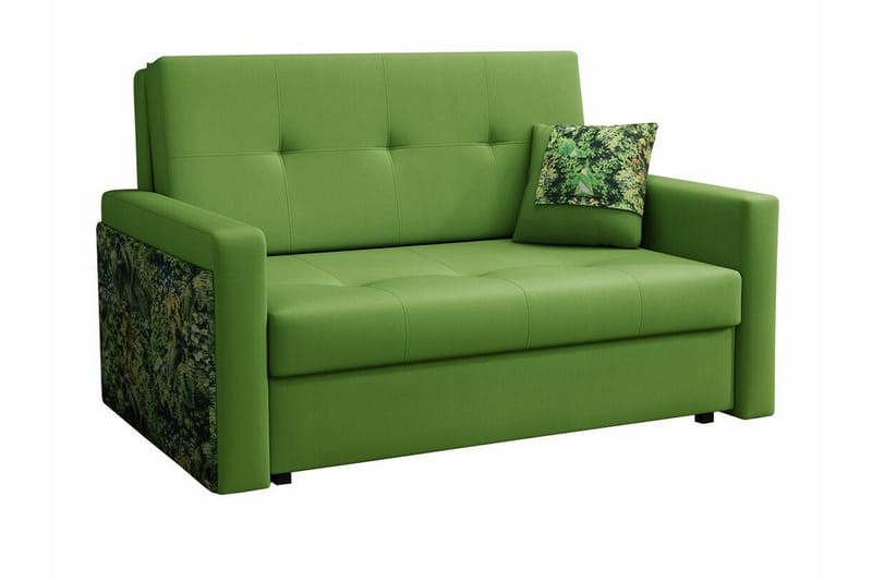 Denegal 2-sits liten bäddsoffa i Plysch, Grön