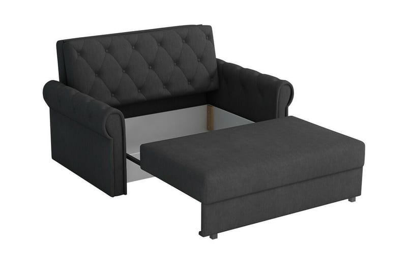 Denegal 2-sits liten bäddsoffa i Plysch - Grön - Möbler - Soffa - Bäddsoffa - 2 sits bäddsoffa