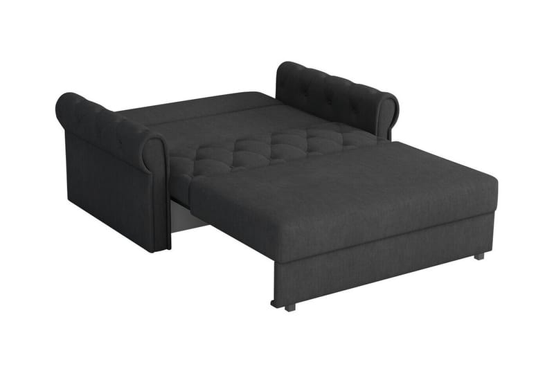 Denegal 2-sits liten bäddsoffa i Plysch - Grå - Möbler - Soffa - Bäddsoffa - 2 sits bäddsoffa