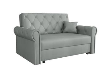 Denegal 2-sits liten bäddsoffa i Plysch - Grå - Möbler - Soffa - Bäddsoffa - 2 sits bäddsoffa