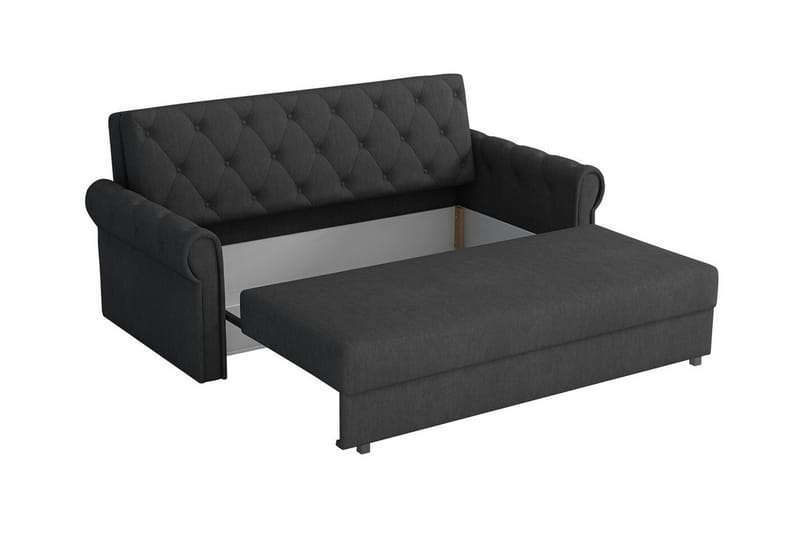 Denegal 2-sits liten bäddsoffa i Plysch - Grön - Möbler - Soffa - Bäddsoffa - 2 sits bäddsoffa