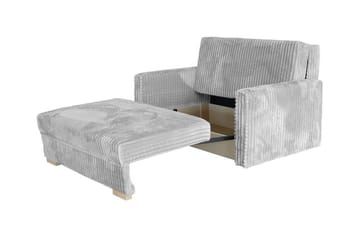 Denegal 2-sits liten bäddsoffa i Plysch - Grå - Möbler - Soffa - Bäddsoffa - 2 sits bäddsoffa