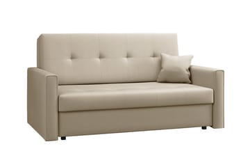 Denegal 2-sits liten bäddsoffa i Plysch - Beige - Möbler - Soffa - Bäddsoffa - 2 sits bäddsoffa