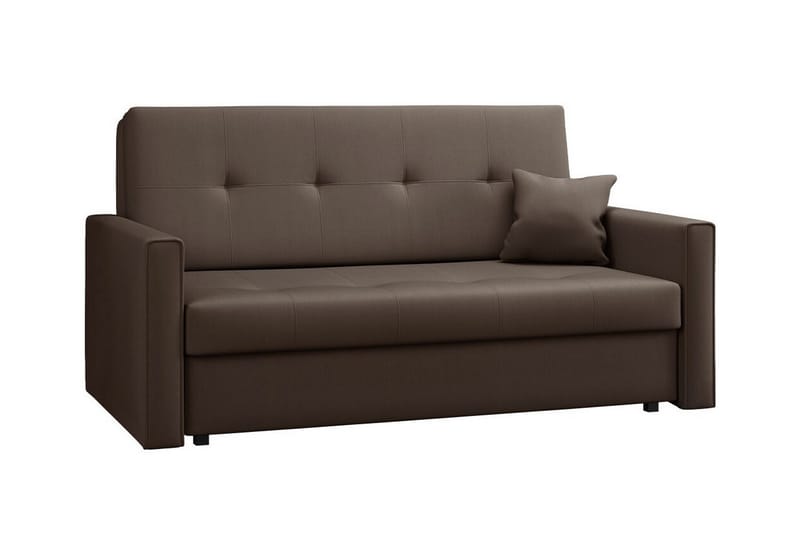 Denegal 2-sits liten bäddsoffa i Plysch, Brun