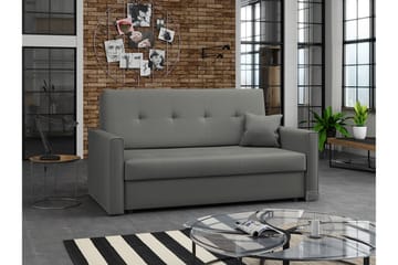 Denegal 2-sits liten bäddsoffa i Plysch - Grå - Möbler - Soffa - Bäddsoffa - 2 sits bäddsoffa