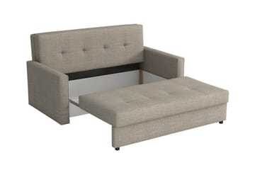 Denegal 2-sits liten bäddsoffa i Plysch - Grå - Möbler - Soffa - Bäddsoffa - 2 sits bäddsoffa