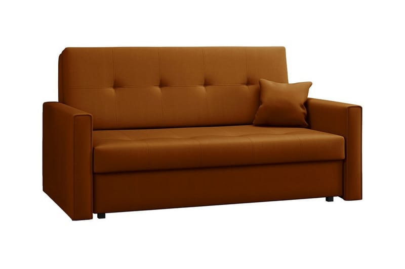 Denegal 2-sits liten bäddsoffa i Plysch, Brun