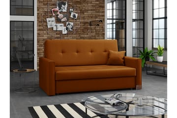 Denegal 2-sits liten bäddsoffa i Plysch - Brun - Möbler - Soffa - Bäddsoffa - 2 sits bäddsoffa