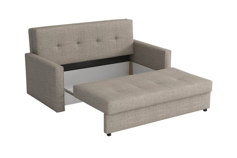 Denegal 2-sits liten bäddsoffa i Plysch - Brun - Möbler - Soffa - Bäddsoffa - 2 sits bäddsoffa