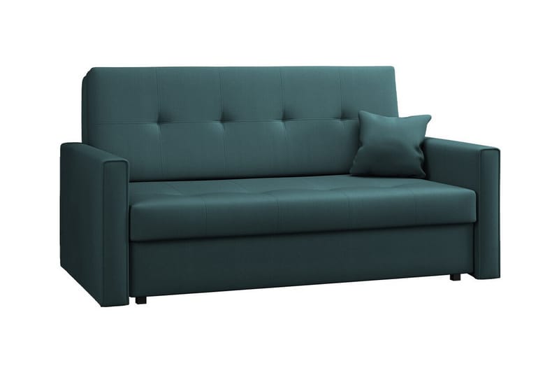 Denegal 2-sits liten bäddsoffa i Plysch, Grön