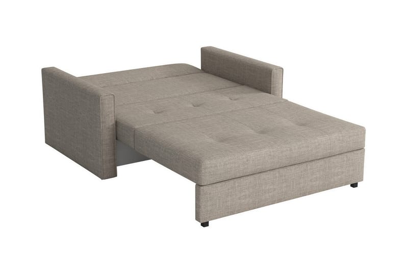 Denegal 2-sits liten bäddsoffa i Plysch - Beige - Möbler - Soffa - Bäddsoffa - 2 sits bäddsoffa
